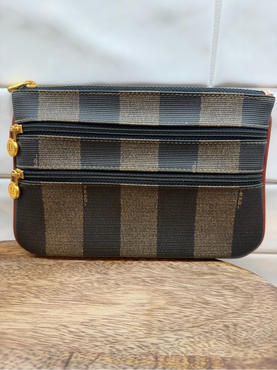Fendi Handbags - Vintage Fendi PenguinPouch in Black and Brown